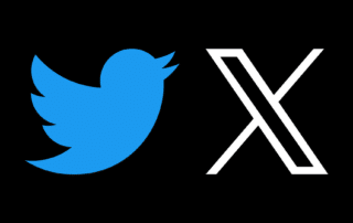Twitter-logoet med et X symbolsk.
